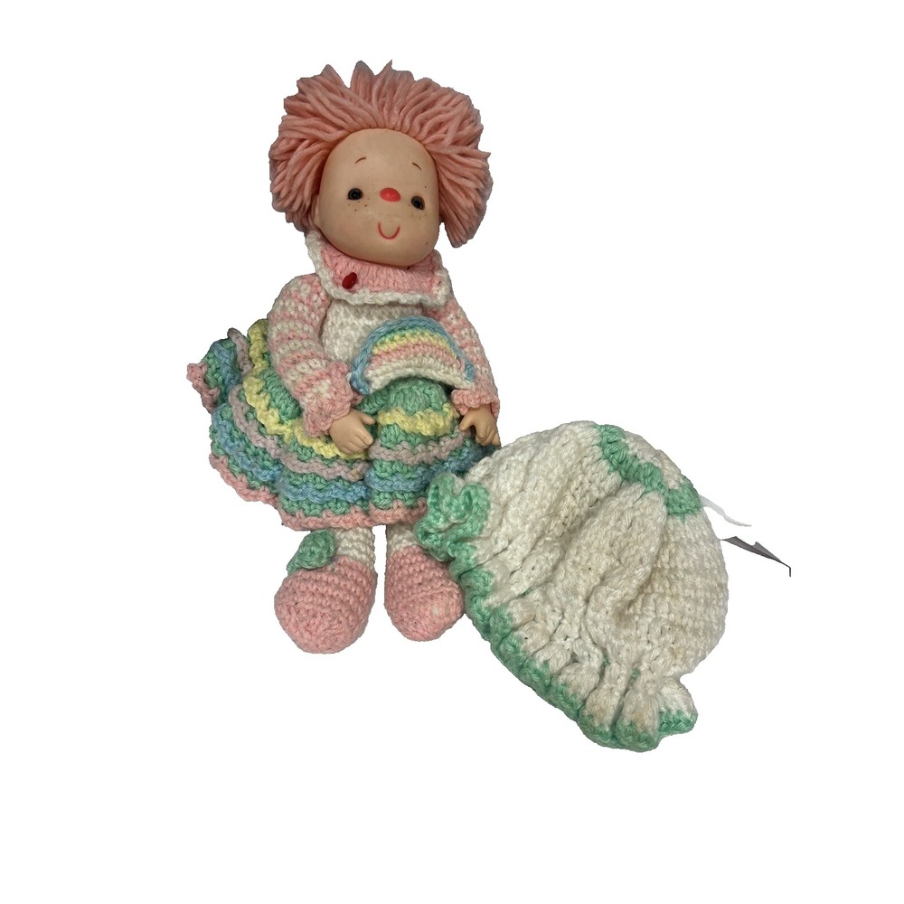 vintage crocheted doll